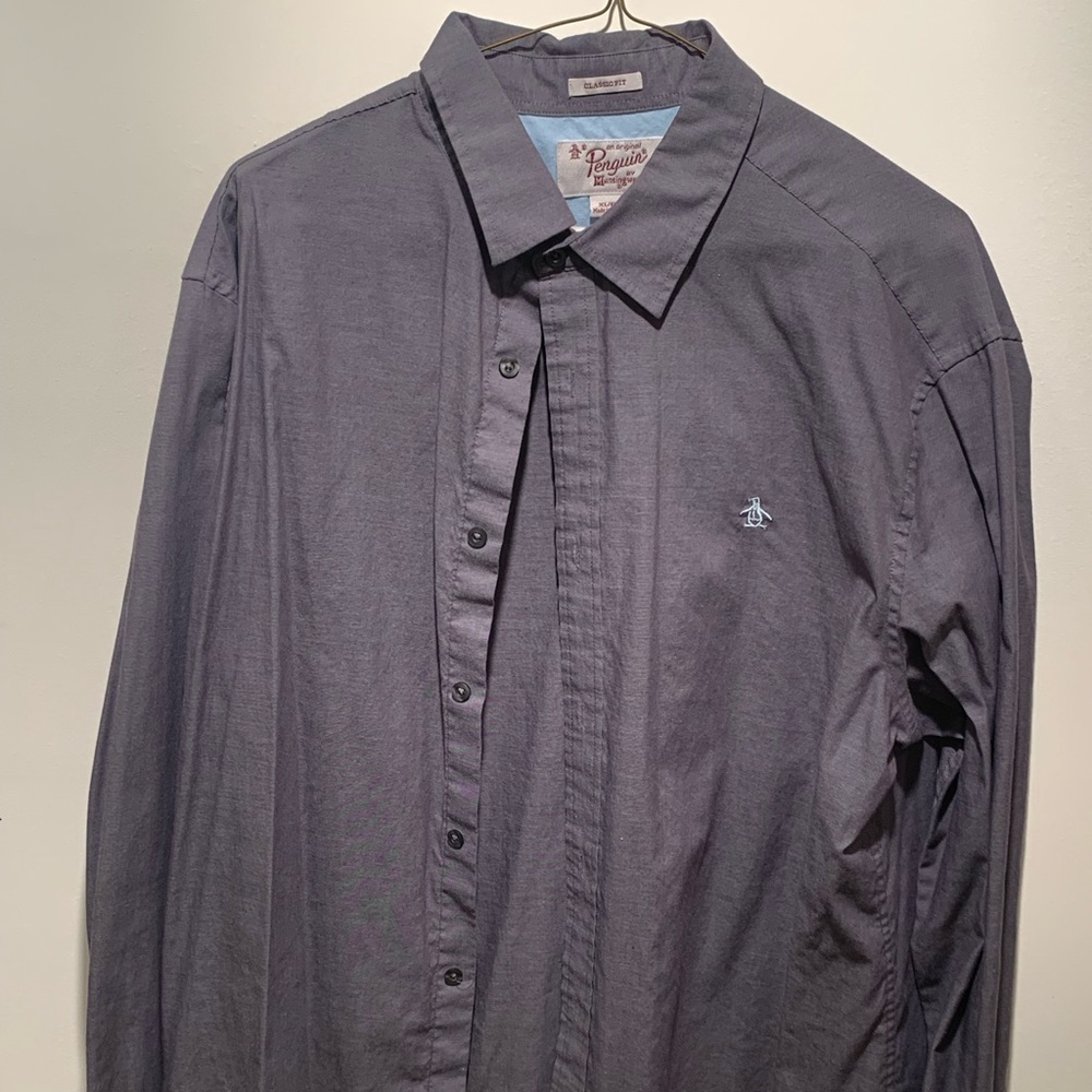 L/S Penguin Button Down XL